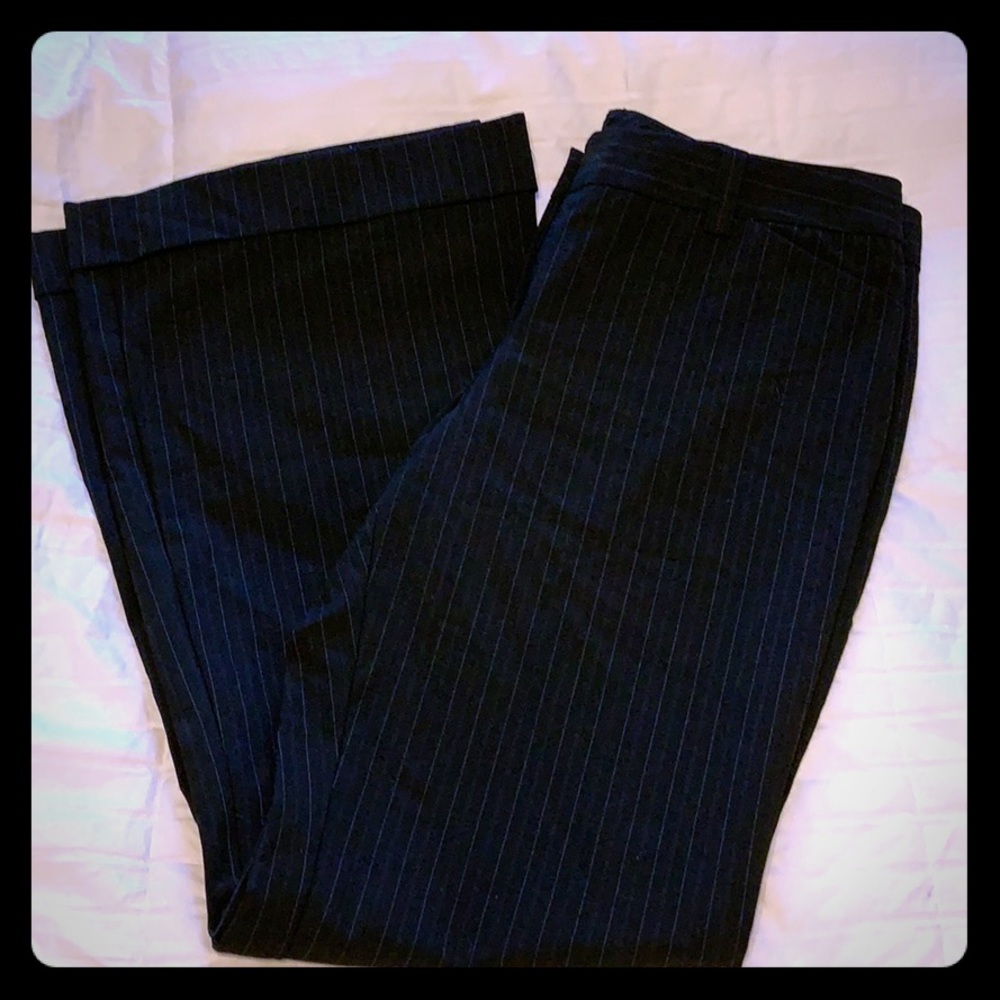 Pinstriped dress pants